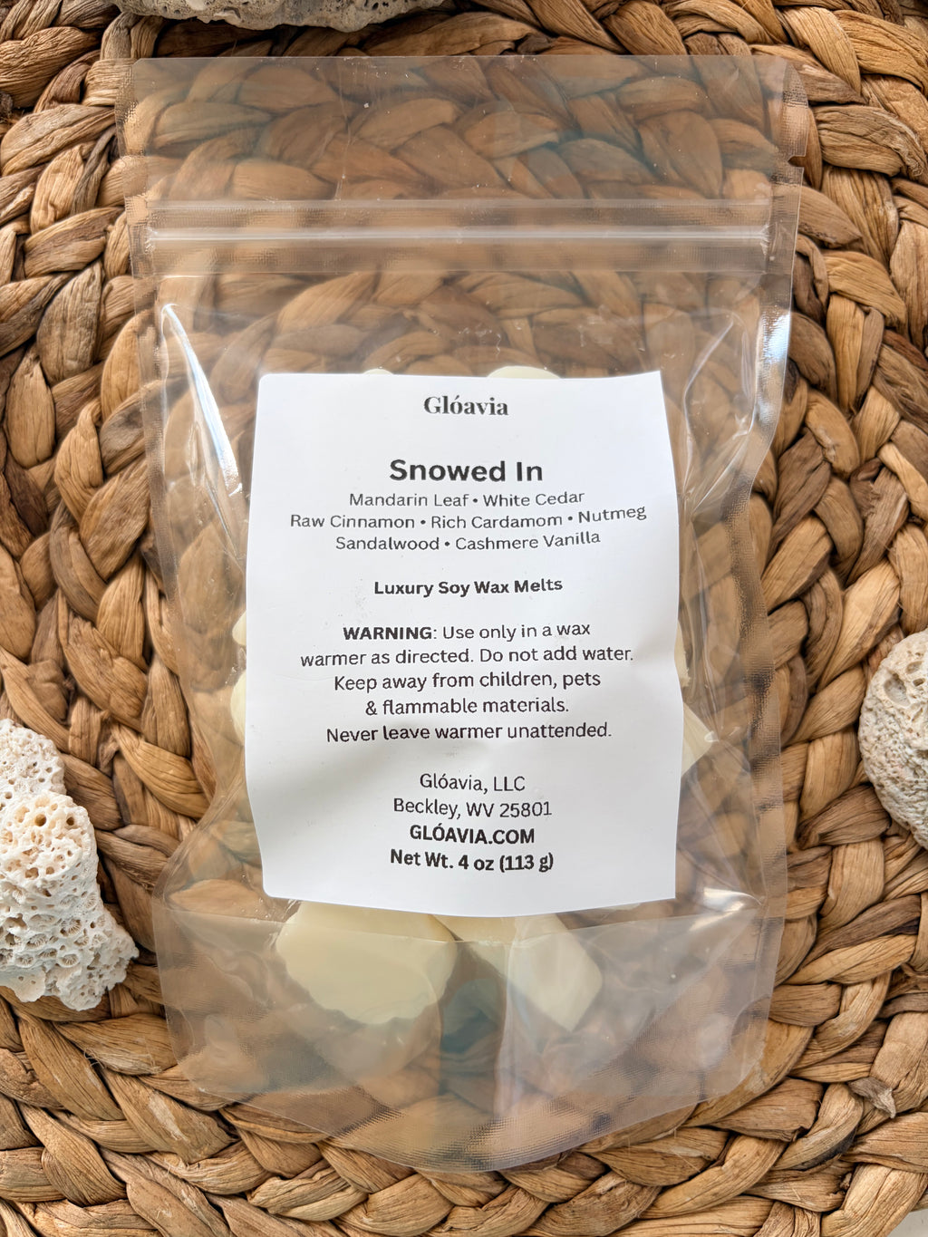 Snowed In | Wax Melts | Mandarin Leaf, White Cedar, Raw Cinnamon