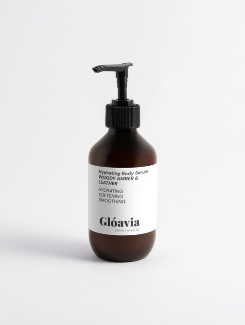 Hydrating Body Serum, Woody Amber & Leather - Gloavia
