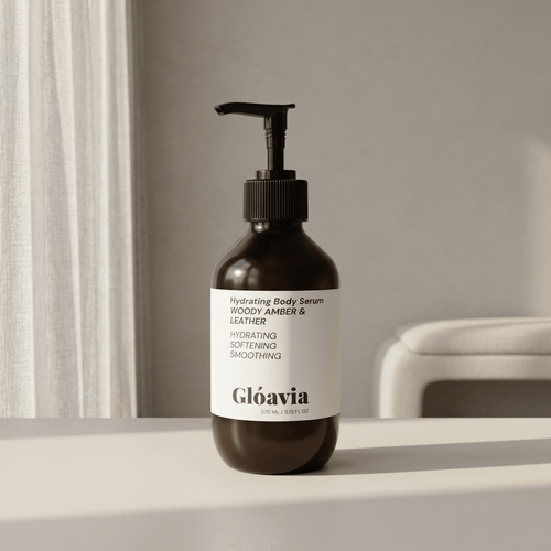 Hydrating Body Serum, Woody Amber & Leather - Gloavia